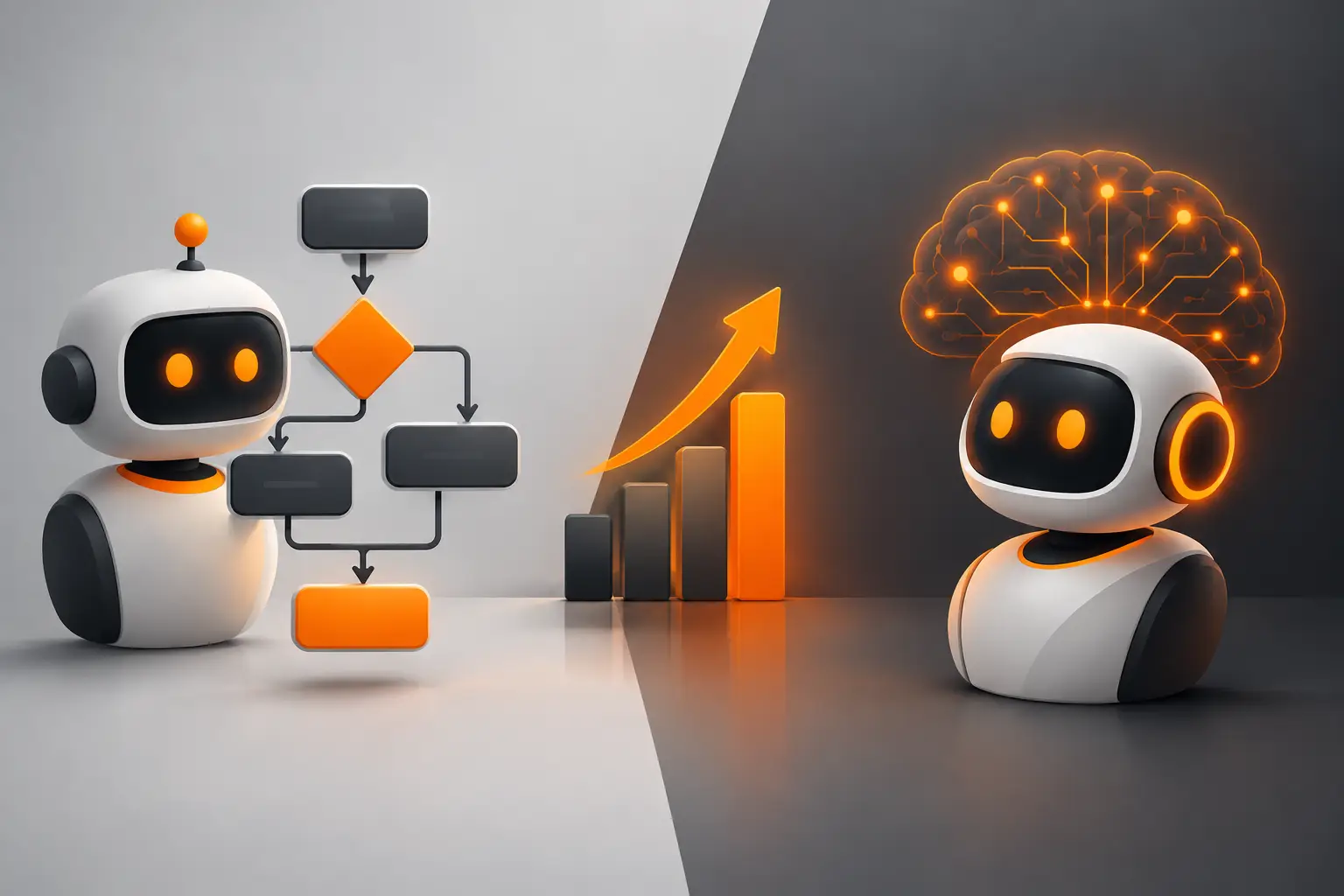 Bot baseado em regras versus IA: qual escala?
