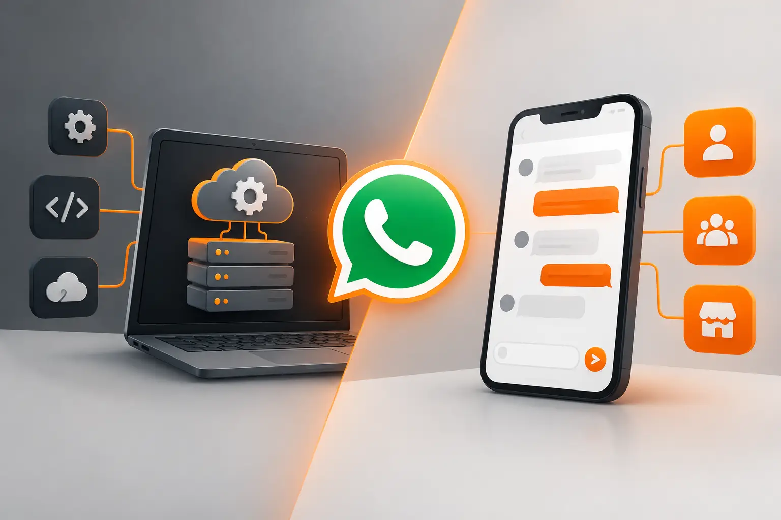 WhatsApp API versus aplicativo comercial